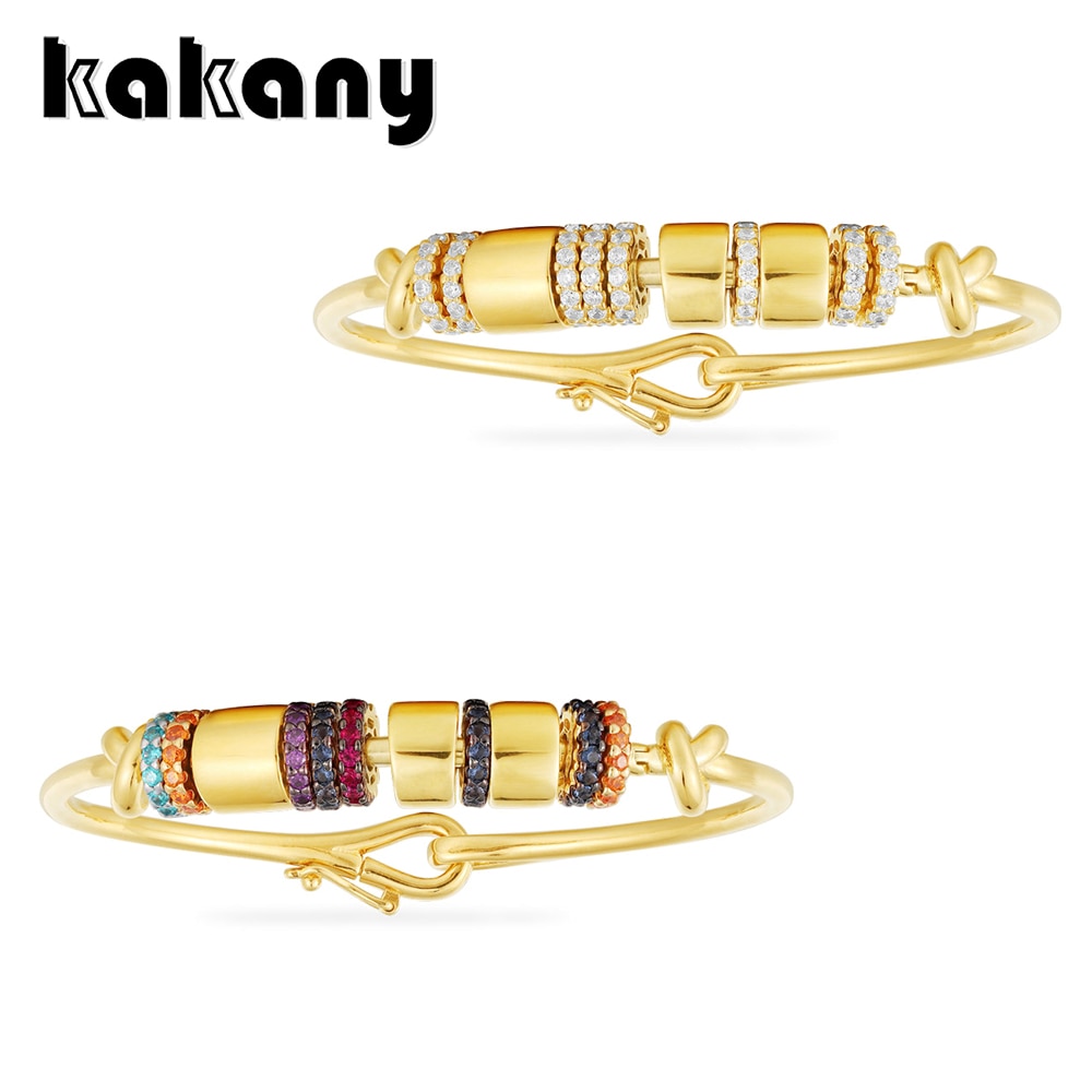 Kakany High Colorful Multi-circle Bracelet Women's Gold Yellow Romantic Girlfriend Girlfriends Jewelry