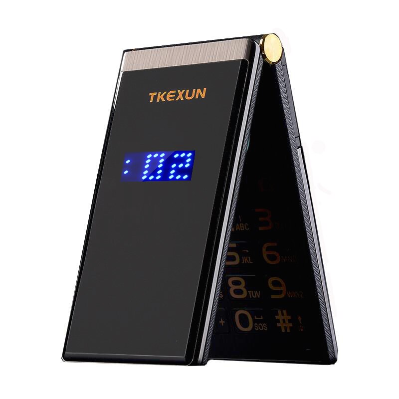 Touch Big Screen 3.0" Display Business Flip Quick SOS Key Metal Body Senior Men Non-smart Mobile Cell Phone P302