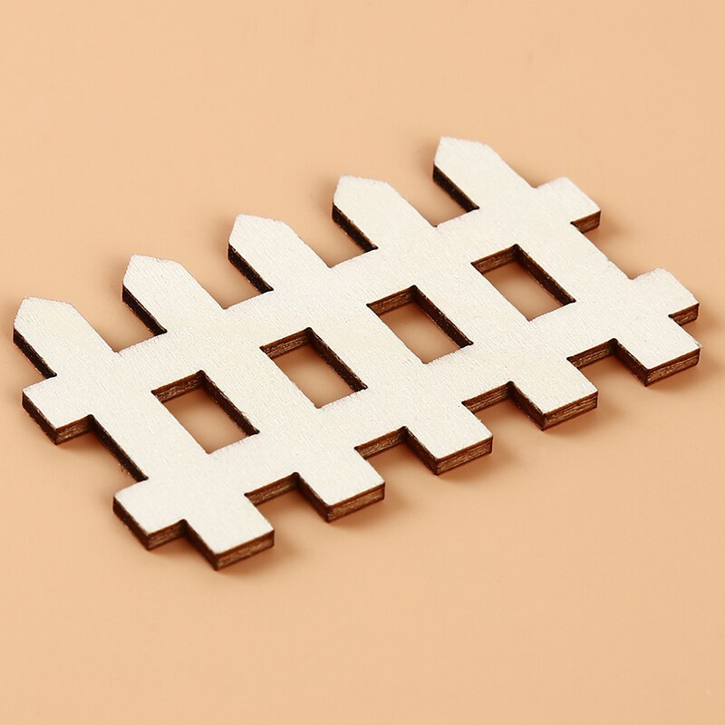Mini valla de madera para manualidades DIY de 100 Uds., pequeña barrera de madera artesanal, rama de muñecas para Terrario de jardín de hadas, decoración de escaparate fresca pequeña: S
