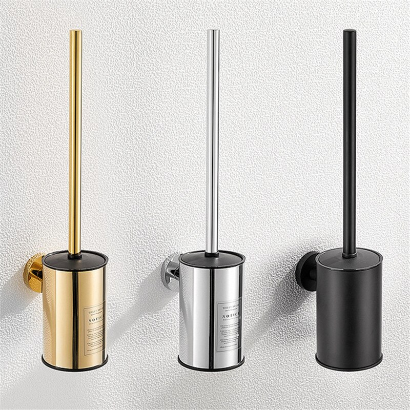 Spazzola di pulizia di tipo durevole di vendita calda per servizi igienici Set porta scopino in acciaio inossidabile Set bagno bagno Hardware oro/cromo
