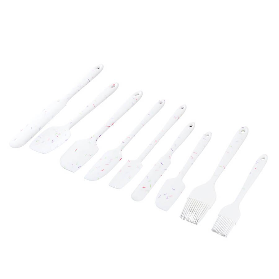 9 stk / sæt non-stick kage gør silikone skraber børste kit køkken diy bagning tilbehør bageværktøj