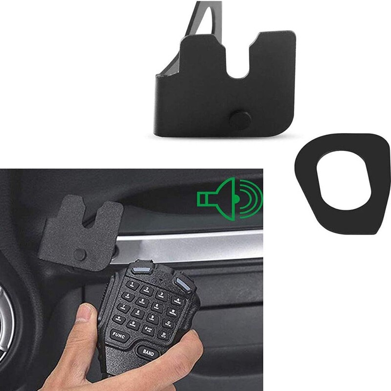 Retail CB Mic Mount, For Jeep Wrangler JK Passenger Holder Grab Bar, Microphone Mounting Bracket