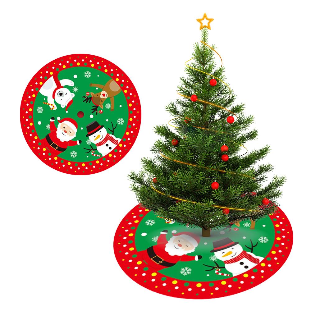 33 Inch Kerstboom Rok Met Sneeuwpop Elanden Patroon Mooie Decoreation Rood En Groen