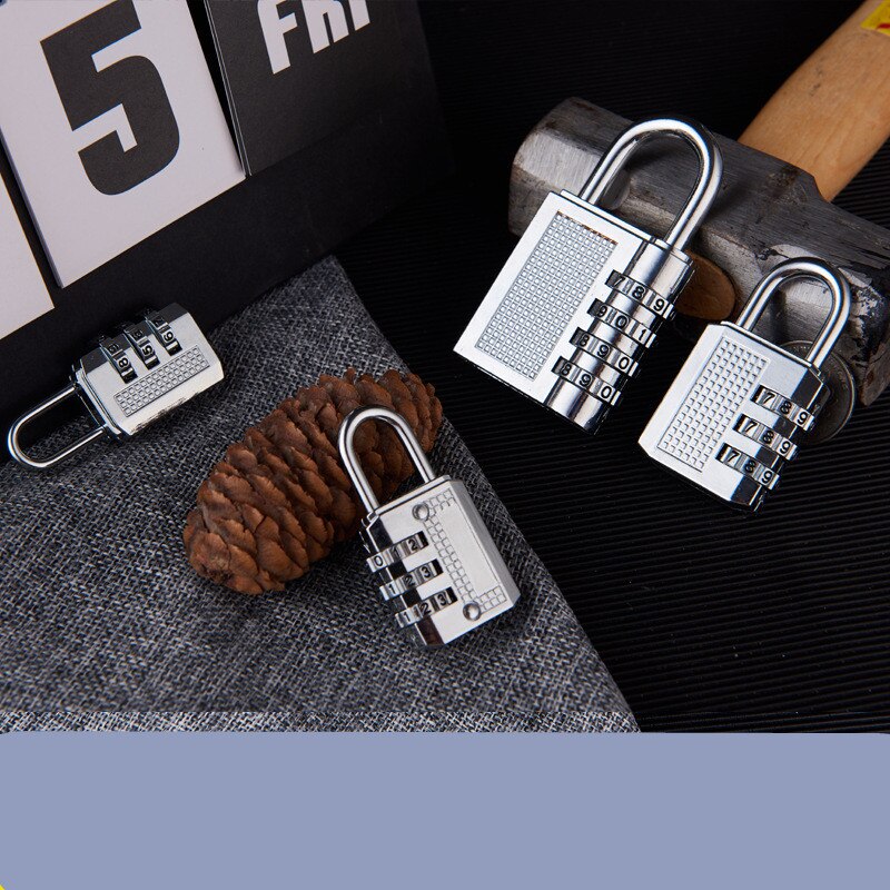 Large Heavy Duty 4 Dial Digit Combination Lock Weatherproof Security Padlock for Outdoor Luggage Travel Gym Safely Code Lock