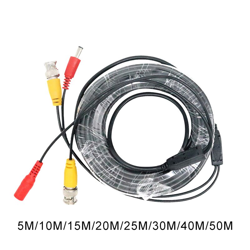 Bnc Dc Plug Kabel 5M/10M/15M/20M/30M/40M/50M Cctv Video Output Kabel Voor Ahd Tvi Cvi Analoge Systeem Dvr Kit Accessoires