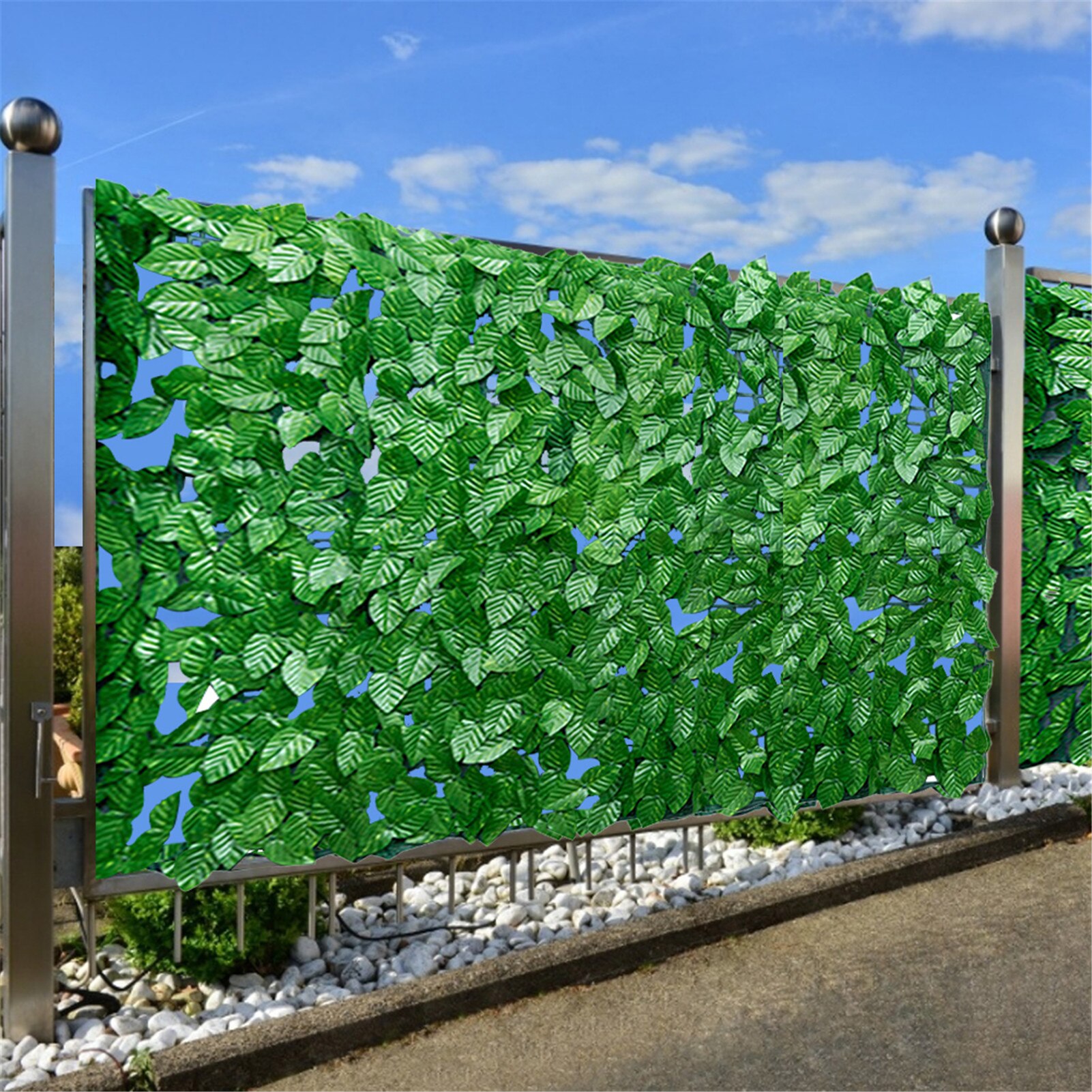 Artificial Leaf Garden Fence Screening Roll UV Fade Protected Privacy Artificial Fence Wall Landscaping Ivy Garden Fence Panel