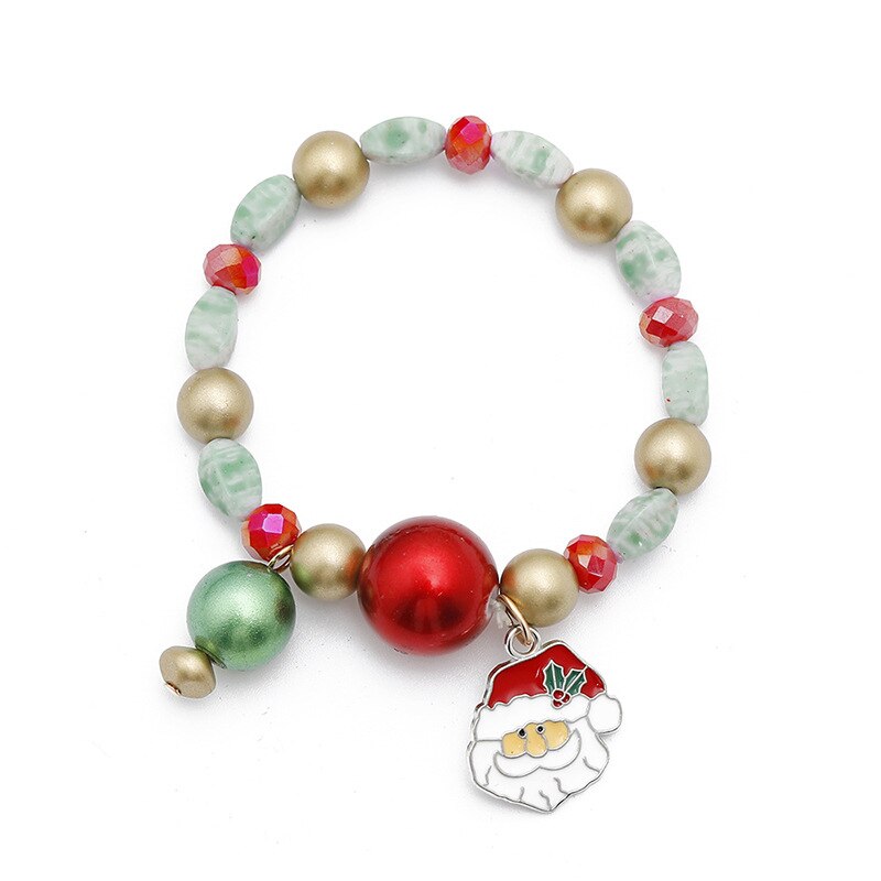DoreenBeads Christmas Dainty Bracelets Delicate Beaded Bracelet Jewelry For Christmas Party Kids ,1 PC: 10