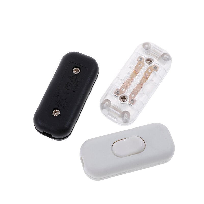 Bedside Lamp Switch AC 0V-250V 6A Inline ON/OFF Table Desk Lamp Cord Cable Switch 302-2 1Pcs