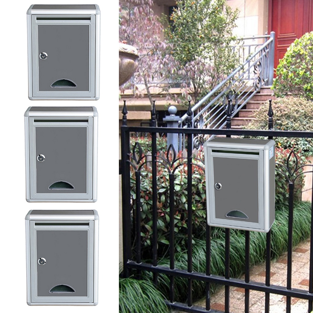 3/Pack Wall Mounted Mail Box with Retrieval Door Lock and Newspaper Compartment
