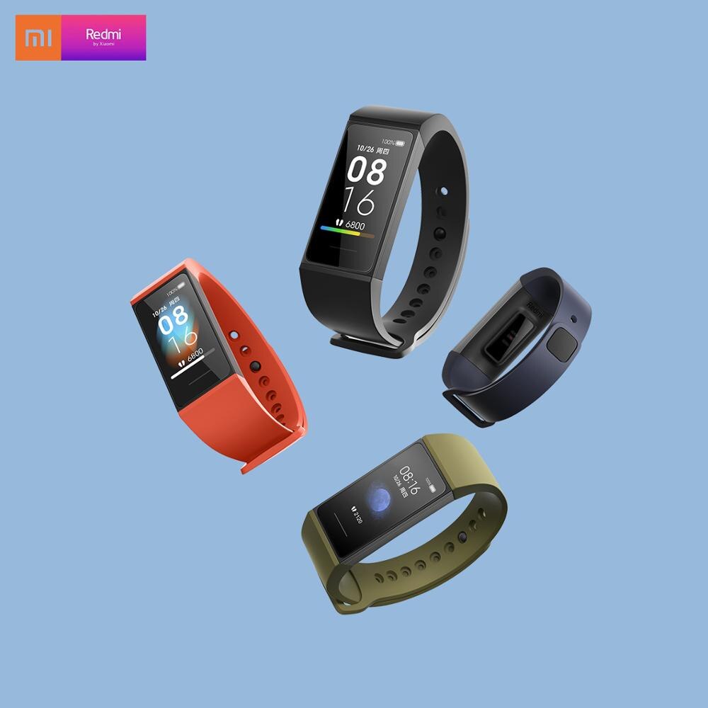 I lager xiaomi redmi band 4 armband 5 hjärtfrekvens fitness sport tracker vattentätt armband touch stor smart färgskärm
