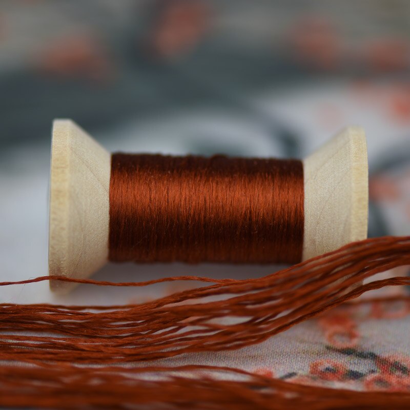 Reddish brown embroidery thread/practical mini spool/suzhou embroidery thread /DIY common thread: 10