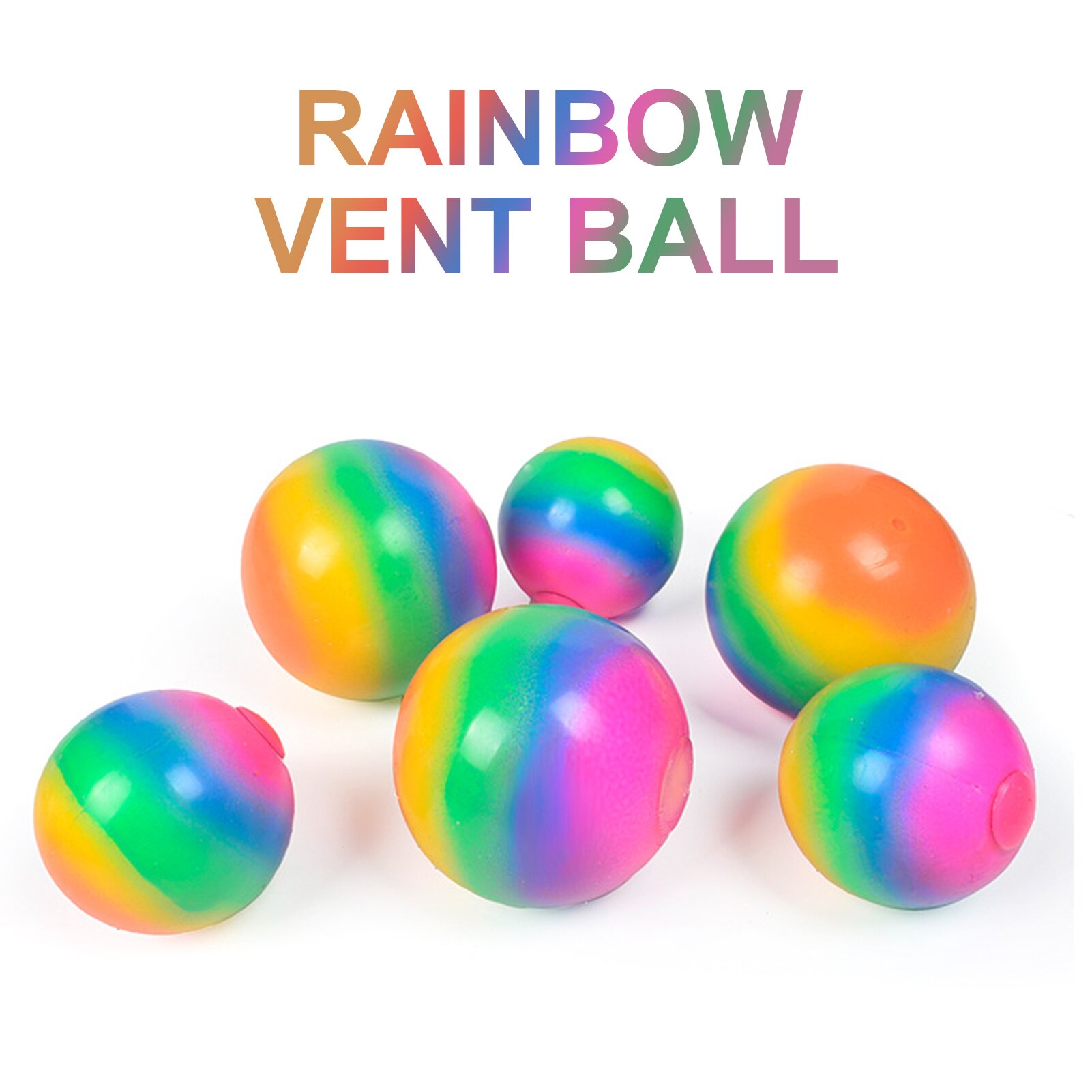 Regenbogen Farbe Anti betonen Reliever Bälle-Globuli betonen Bälle Druck Angst Linderung Spielzeug Sowohl Für freundlicher & Erwachsene