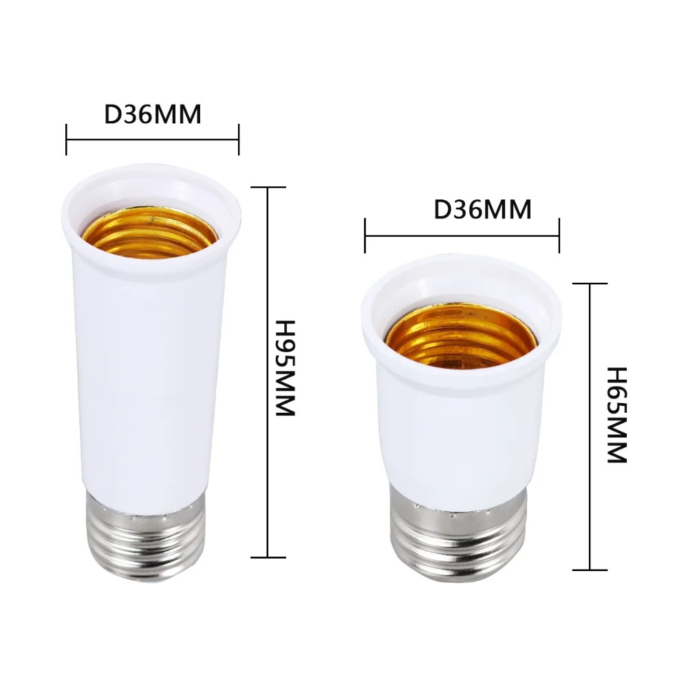 95mm e27 to e27 jatkopalan lampun ruuvikanta lampunpitimen sovitin muunnin  e27 lampunpidin led-lampulle