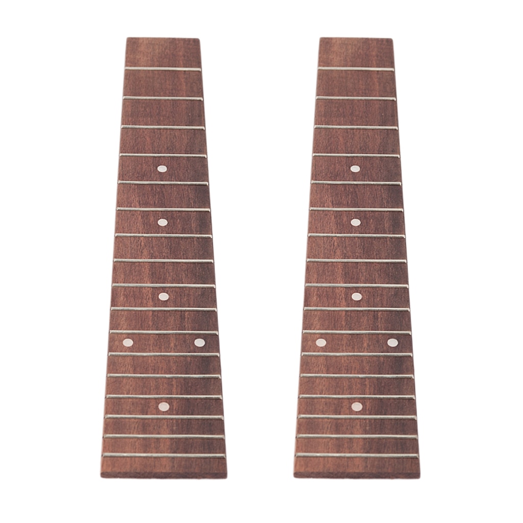 2 Pcs of Pack Rosewood 4 String Hawaii Guitar 17 Frets Fretboard for 23 inch Ukulele