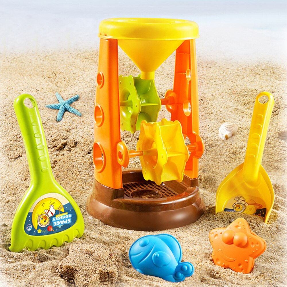 Children&#39;s Beach Toy Set Cartoon Cart Shovel Sand Water Toys for Outdoor Great for Boys Girls Multicolor Outdoor Toys SEC88