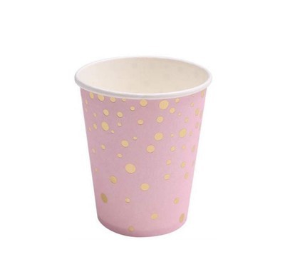 10Pcs Golden Cup Party Papier Servies Verjaardag Party Diner Plaat Stip Gestreepte Cup Voor Wedding Party Decoratie Collectie: 10style-cup-10pcs