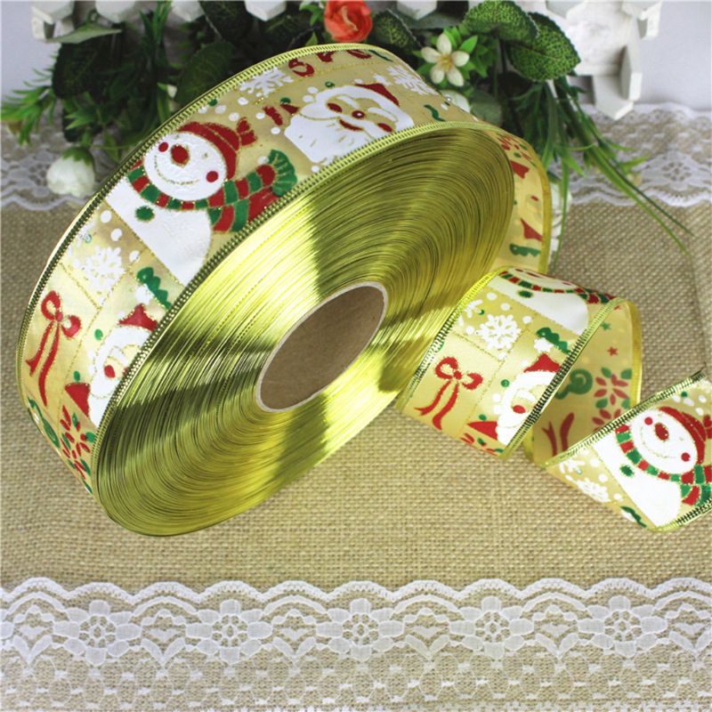 5cm breedtes 2m lengtes kerstdecoratieve linten poeder satijnen lint ambachtelijke linten kerstboomversiering strikken maken