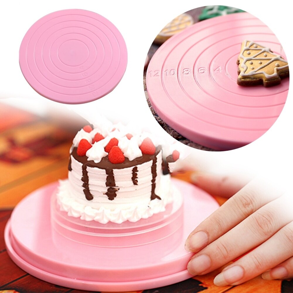 14Cm Taart Draaitafel Diy Revolving Cake Decorating Stand Platform Cookie Koekjes Decoreren Diy Taarten Decoreren Tool