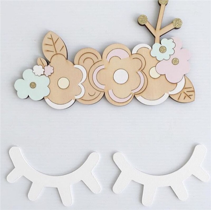 INS nordique Macaron couleur cils décor bannière -né bébé chambre décoration literie pare-chocs enfants fête enfants filles chambre décor