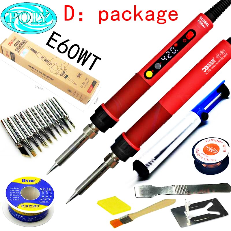 110V/220V CXG E60WT LED Digital Adjustable Electric Soldering Iron 60W Constant temperature Soldering Station E60W