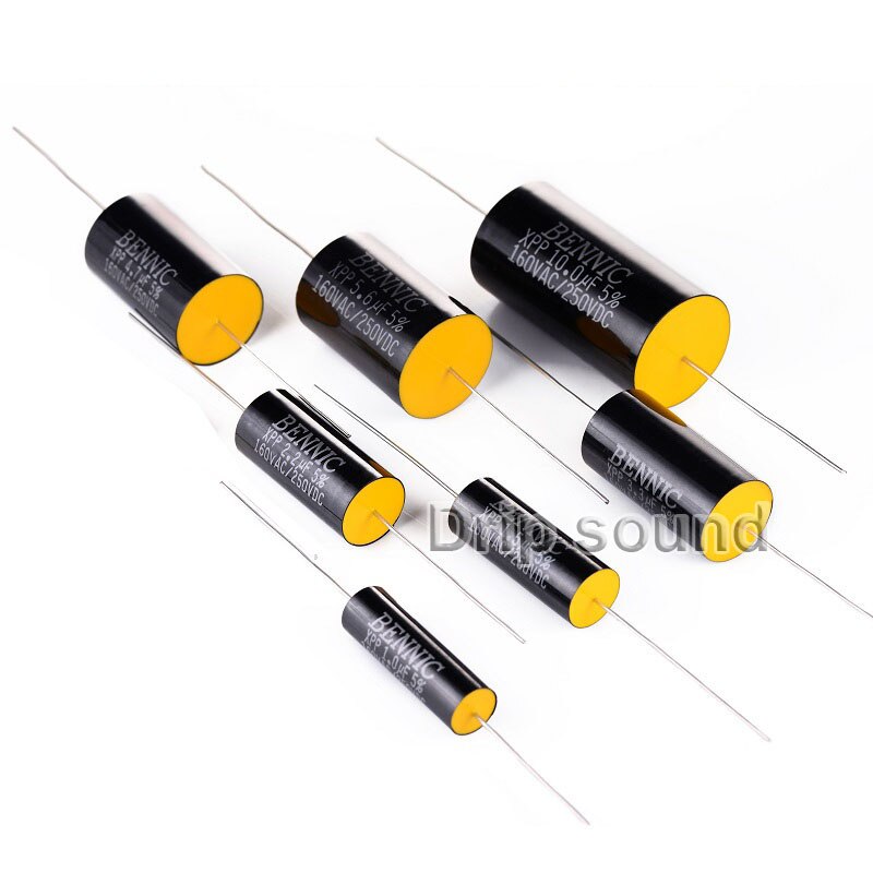 2pcs 0.22uF-4.0uF 250V Speaker Frequency Divider Amplifier Crossover Loudspeakers Filter Circuit Non-Polarity Capacitor