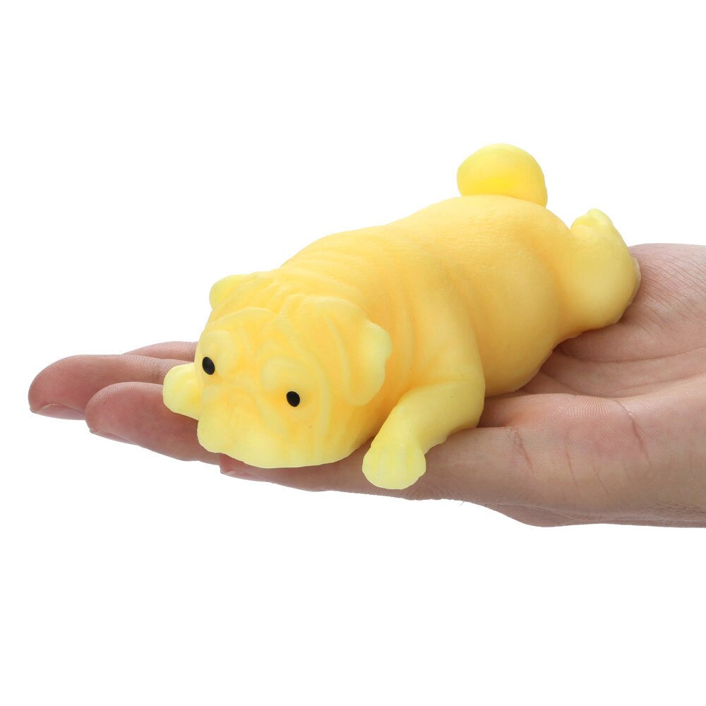 Squishies Mochi Pug Puppy Squeeze Healing Fun Kawaii Stress Reliever Toys Decompression Toys Slow Rising Stress Reliever T: Yellow