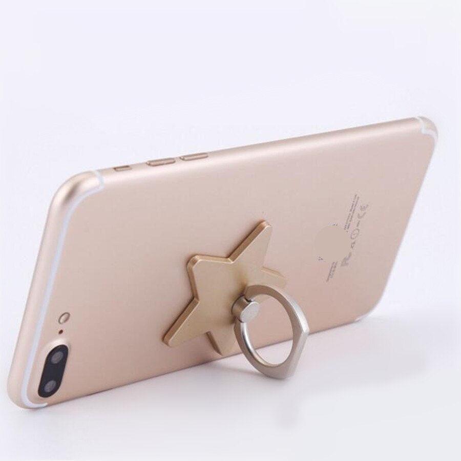 360 graus reutilizar estrela de cinco pontas anel de dedo de metal suporte de smartphone suporte de telefone móvel suporte para iphone todo o telefone