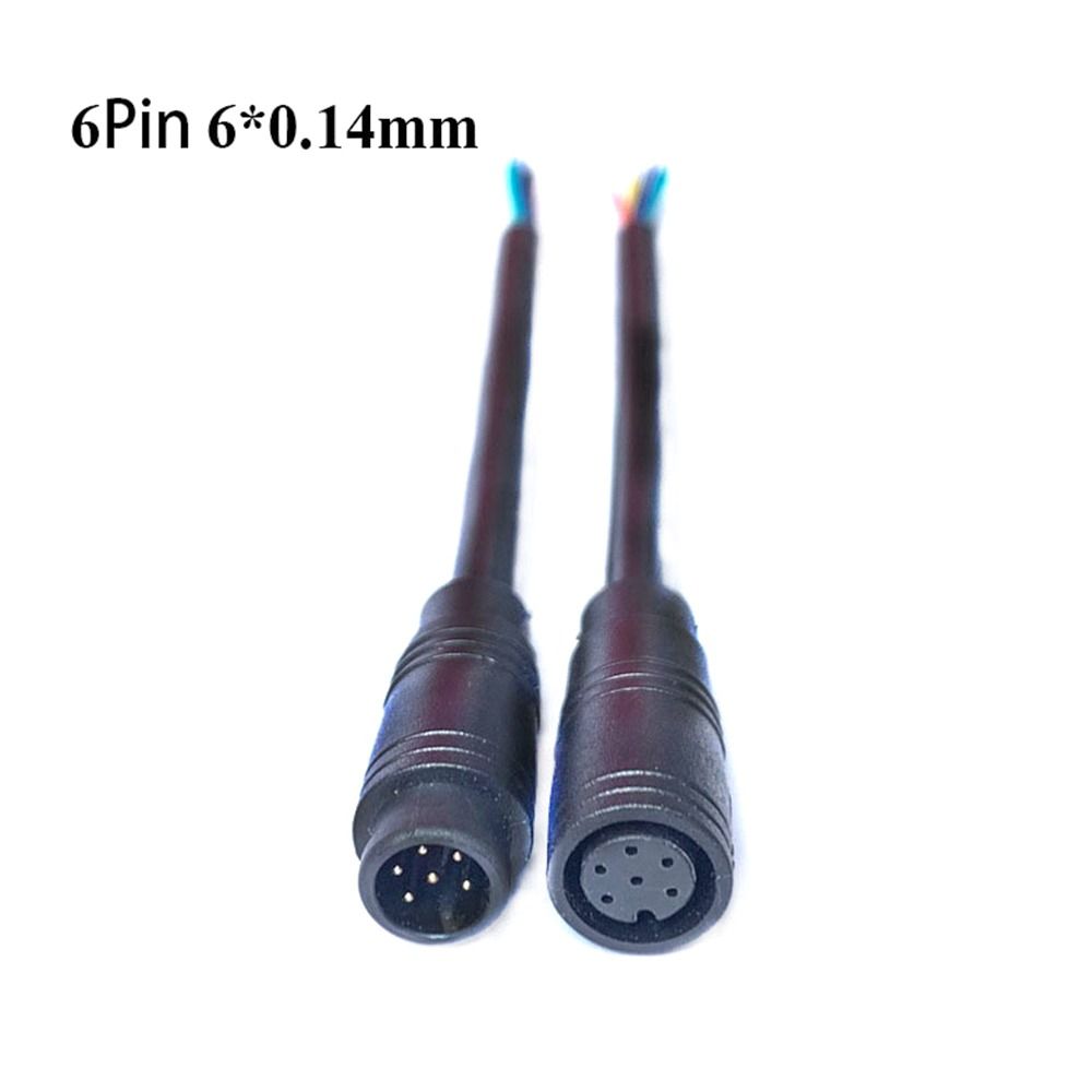 2/3/4/5/6 Pin Cable Base Connector 1Set M8 Lamp Line Waterproof Signal Connection Line For Outdoor Ebike Plug Cable Accessories: Blue