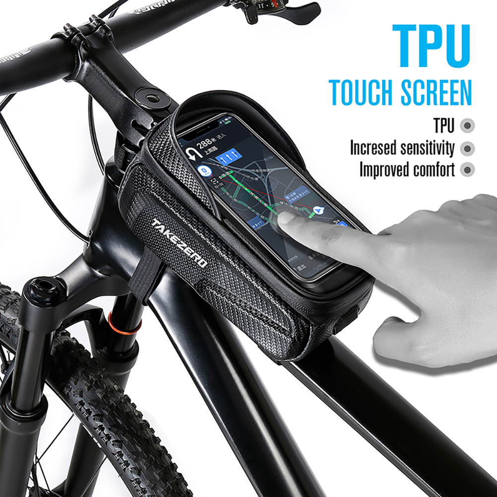 Fietstas 1l Frame Fietstas Fietstas Voorzijde Fietstas Stuur Mtb Touchscreen Fietstas Telefoonhouder Fietshoesje Accessoires