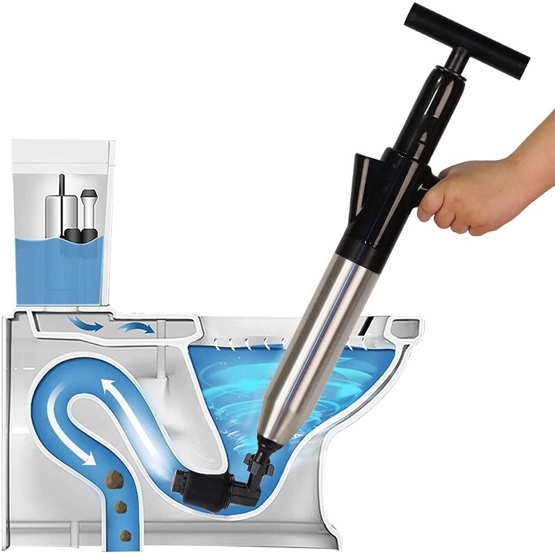 Outil de déblocage de tuyau de nettoyage de cuvette de toilette à haute pression de dragage d&#39;égout pour le piston de tuyau et les éviers de toilettes de bain à ventouse