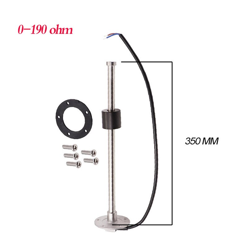 0-190 ohm 240-33ohm Water Level Guage Meter 350mm Fuel Level Sensor Fuel gauge for marine boat car Truck: 350mm 0-190