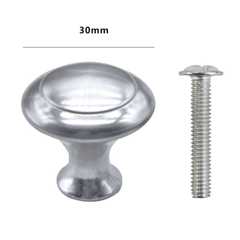 1pc Cabinet Door Knobs Brushed Nickel Round Drawer Handle Hardware Stainless Steel With Screw For Kitchen Bathroom .: A3