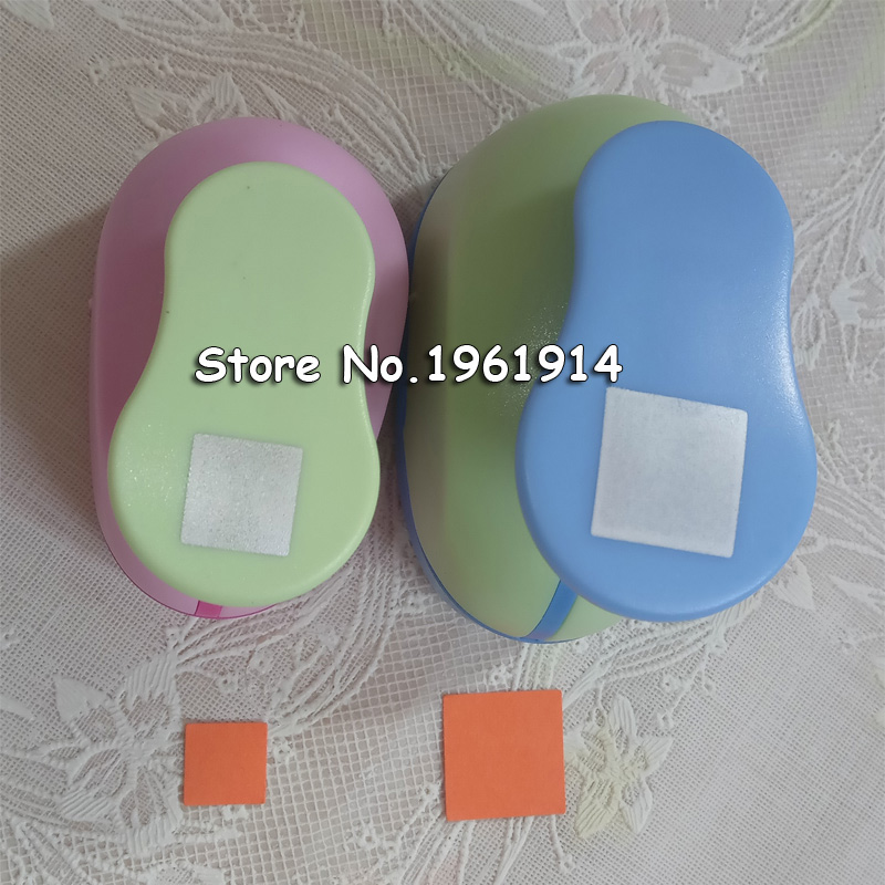2pcs(1.8cm,1.1cm)square shape craft punch set Squares Punch Craft Scrapbooking school Paper Puncher eva hole punch