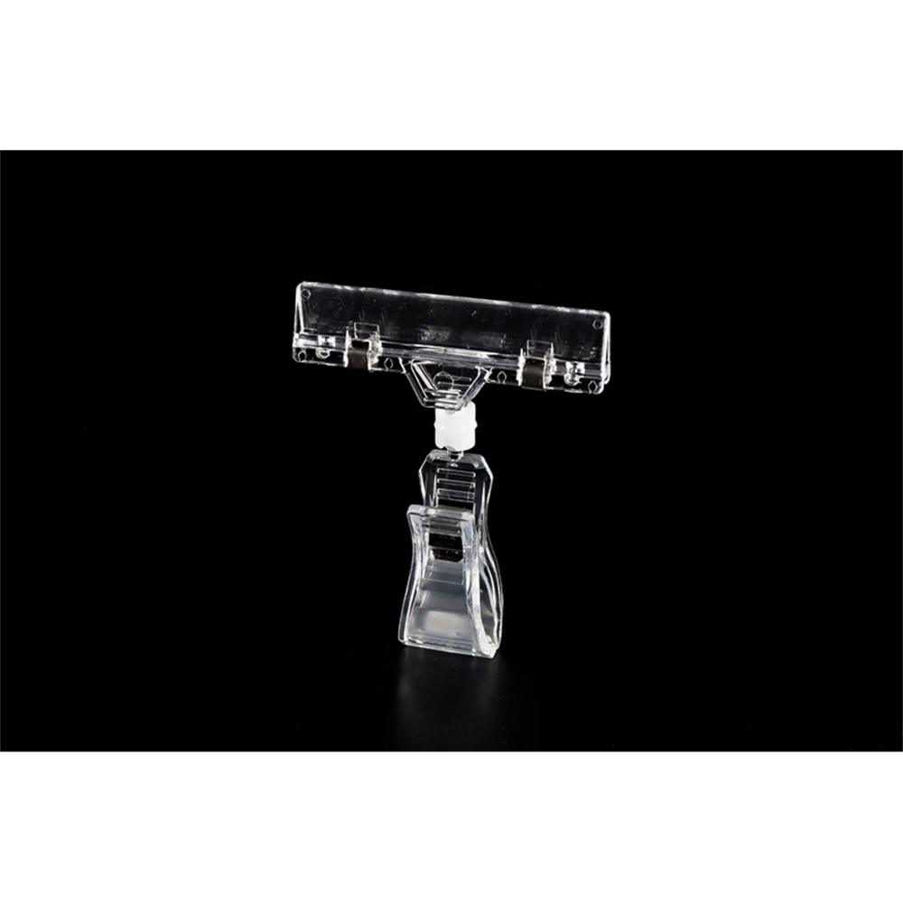 Pop Rotatie Clear Prijskaartje Houder Met Draaibare Clip