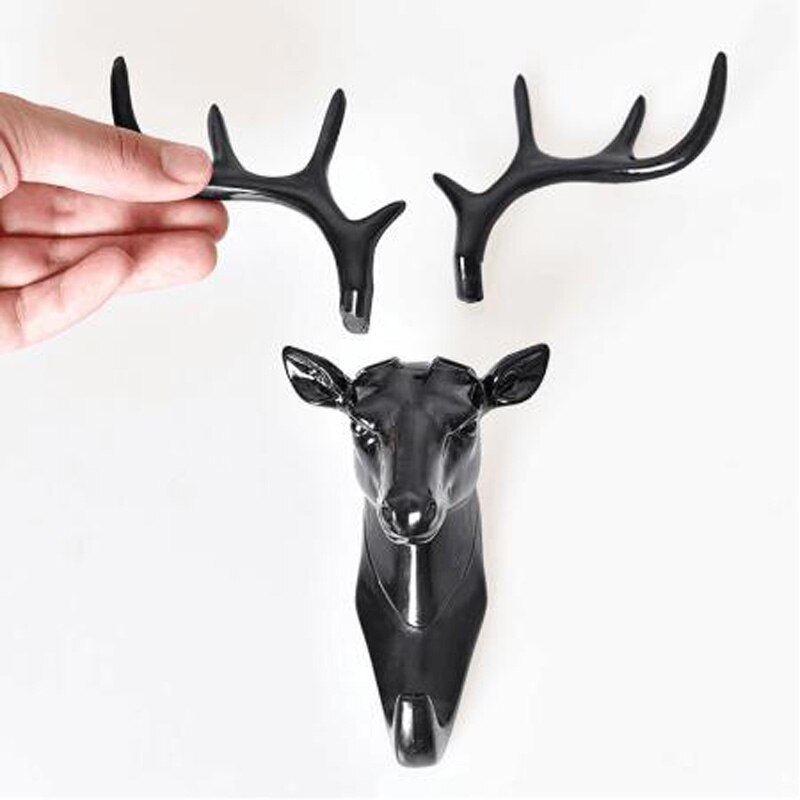 Colgador de pared Vintage con cuernos de venado para colgar ropa, sombrero, bufanda, llavero, cuernos, perchero, decoración de pared