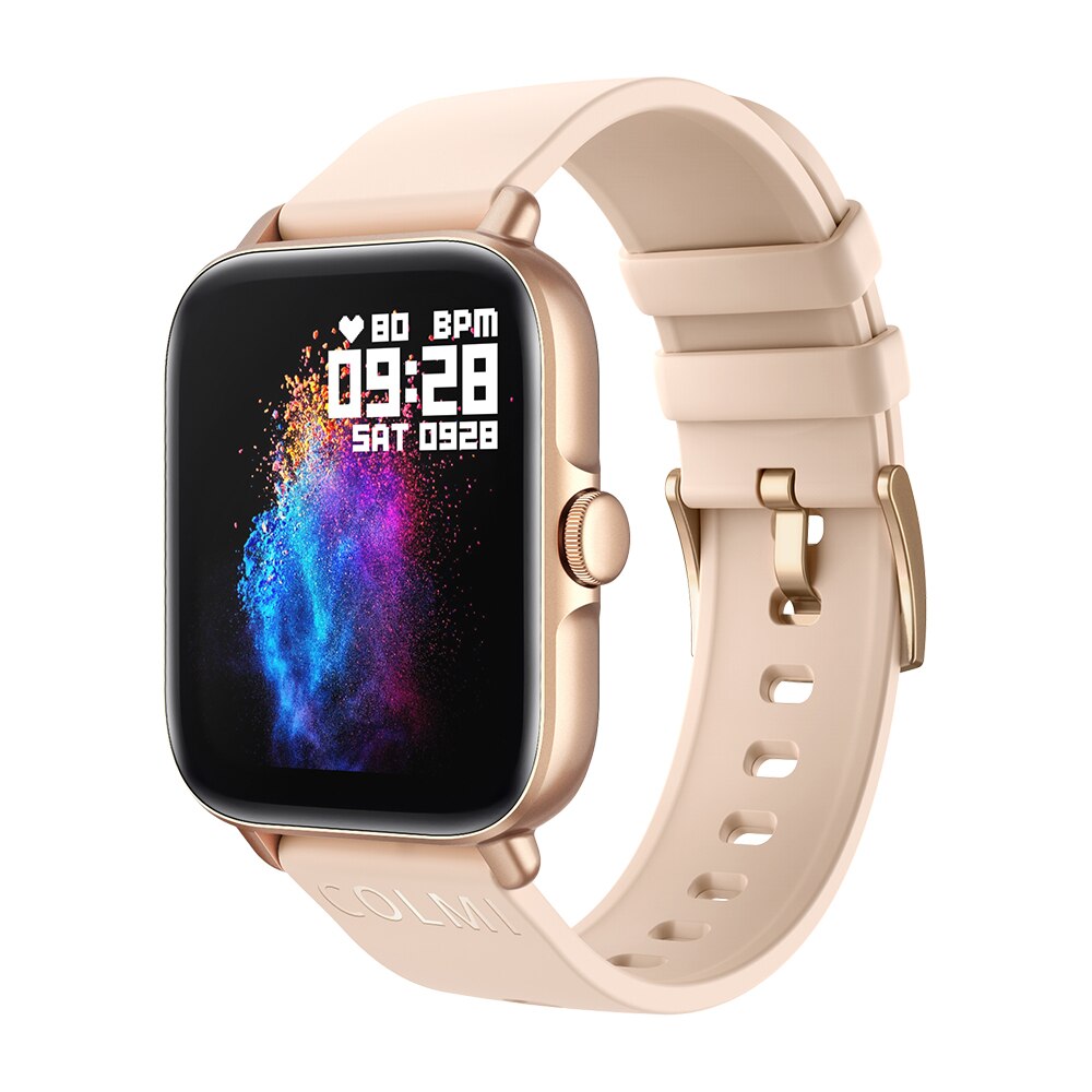 Colmi 2022 P28 Plus Bluetooth Antwoord Gesprek Smartwatch Mannen IP67 Waterdicht Dial Call Full Touch Smart Horloge Vrouwen GTS3 gts 3: Gold
