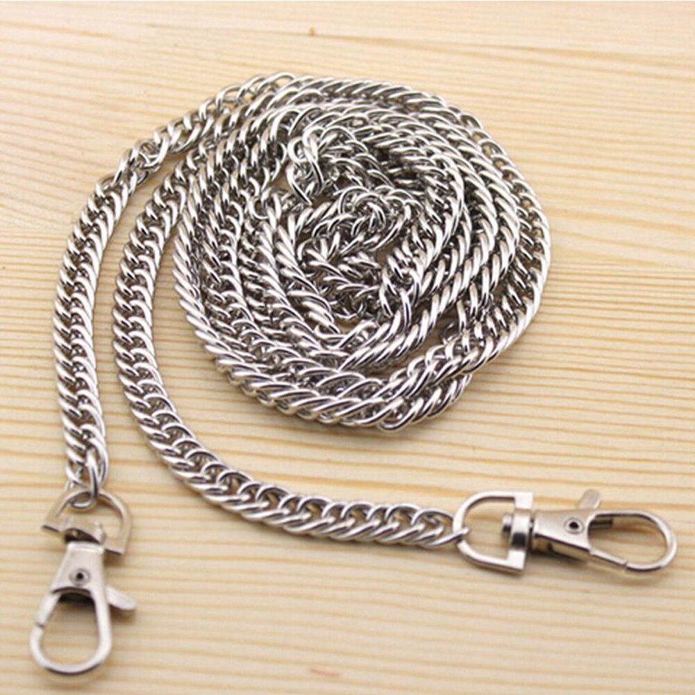 Correa de Metal para bolso de mano, correa de repuesto para bolso, accesorios de para bolso, multiusos, mango práctico duradero: Plata