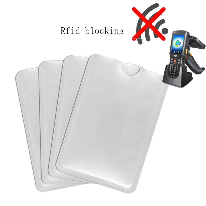 20Pcs Unisex Aluminiumfolie Rfid Bankkaart Geval Anti-Demagnetiseren Kaarthouder Bescherming Afscherming Tas Nfc Anti-diefstal Kaarthouder