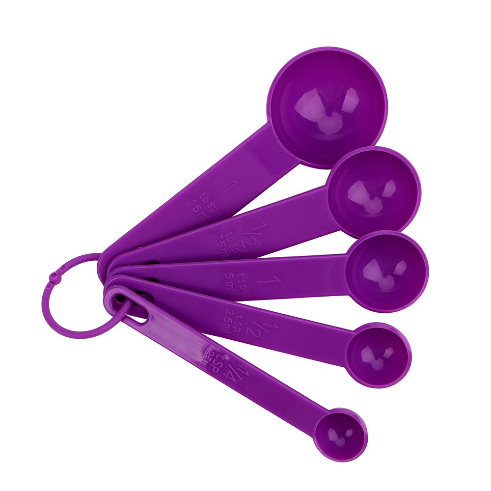5 piece/Set Plastic Measuring Spoon Baking Tool For Baking Coffee Tea 1.25ml/2.5ml/5ml/7.5ml/15ml Measure Tool