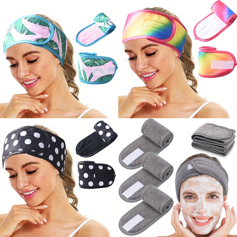 Banda para la cabeza para el sudor para mujer, bandana elástica lavable para la cabeza, accesorios deportivos para el cabello, maquillaje,
