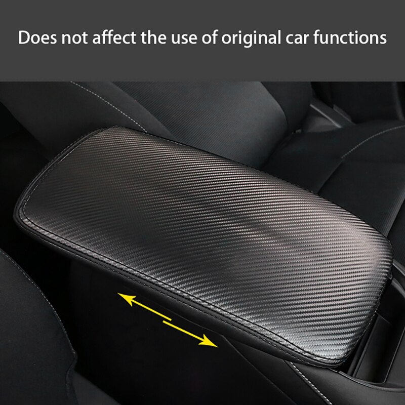 Car Carbon Fiber Center Console Leather Armrest Cover for Mazda CX-30 CX30 Car Styling