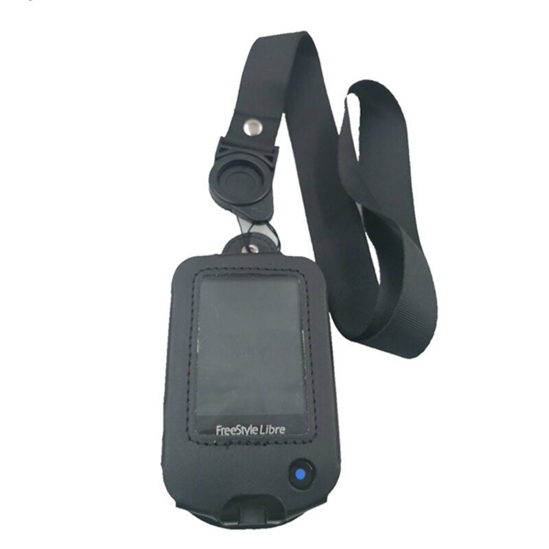 Coque en Silicone Premium pour Freestyle Libre/Freestyle Libre 2, avec film de protection d&#39;écran trempé: Black