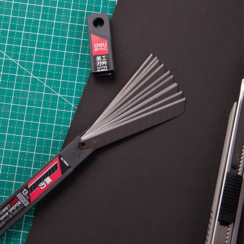 Box Cutter Utility Knife Replacement Blades , Carbon Steel Metal 18mm 9mm Snap-Off Blade For Retractable Utility Knives