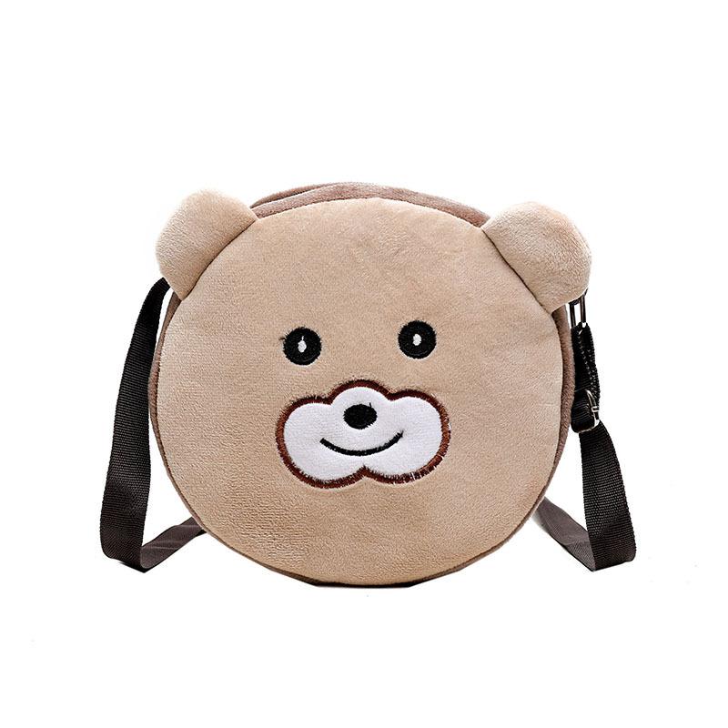 Brand Kids Wallet Cartoon Cute Baby Girls Plush One-shoulder Oblique Handbag: p7