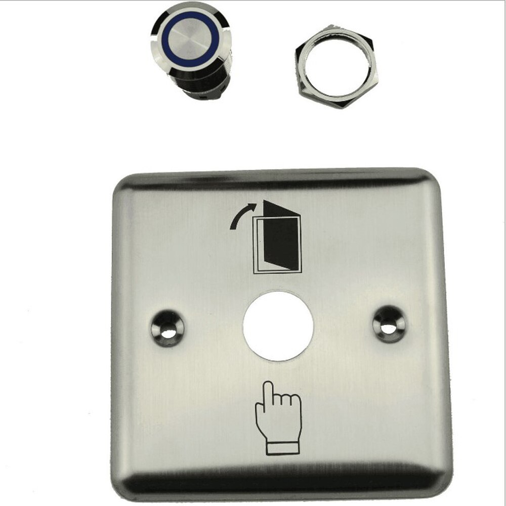 Stainless Steel Exit Button Push Switch Door Sensor Opener Release Backlight Led For Access Control Home Security Protection