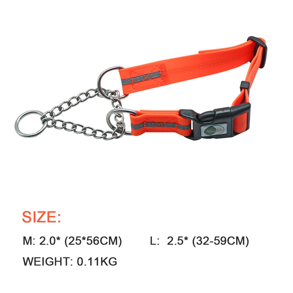 Hondenhalsband met ketting van pvc, reflecterend kussen, anti-bijt, verstelbare trainingshalsband voor grote en kleine honden, puppyproducten