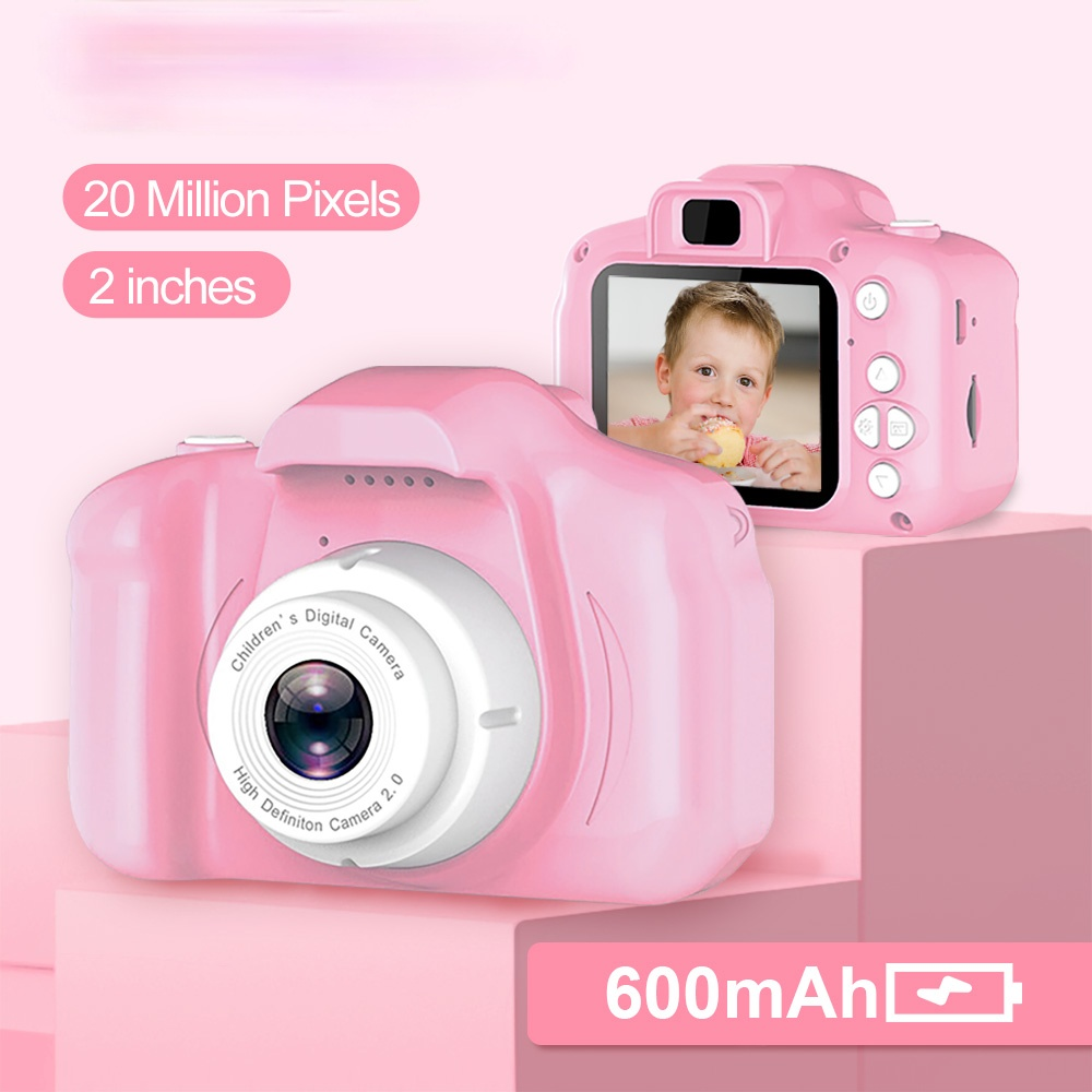 Macchina fotografica del giocattolo macchina fotografica dei bambini macchina fotografica digitale dei bambini per i bambini videocamera HD 1080P giocattolo per i bambini regalo di compleanno per i ragazzi delle ragazze: Pink / With 16GB SD card