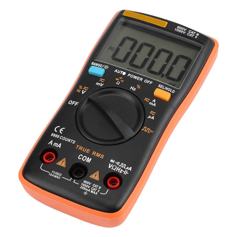 AN8008 True-RMS Digital Multimeter AC DC Voltage Ammeter Current Ohm Meter Ammeter