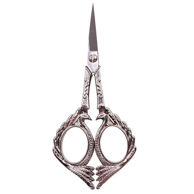 Retro Peacock Needlework Tailor Scissors Antique Vintage Thread Embroidery Stainless Steel Scissors For Sewing Supplies Tool: 05-12.6cm