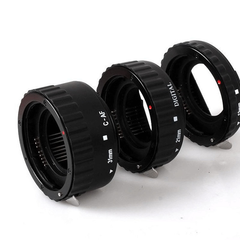 Zwart Aluminium Elektronische Af Ttl Autofocus Macro Extension Tube Ring Voor Canon Eos 50D 600D 70D 1D4 1000D ef EF-S Len